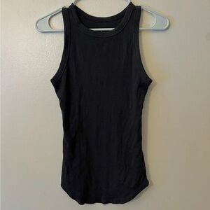 A New Day Black Ribbed Sleeveless Women's Tank Top, Size Medium